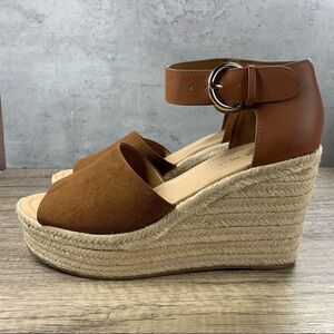Nine West~”Adell8” Women’s Brown Jute Wedge Heel Sandal~Size 10M~NWOT
